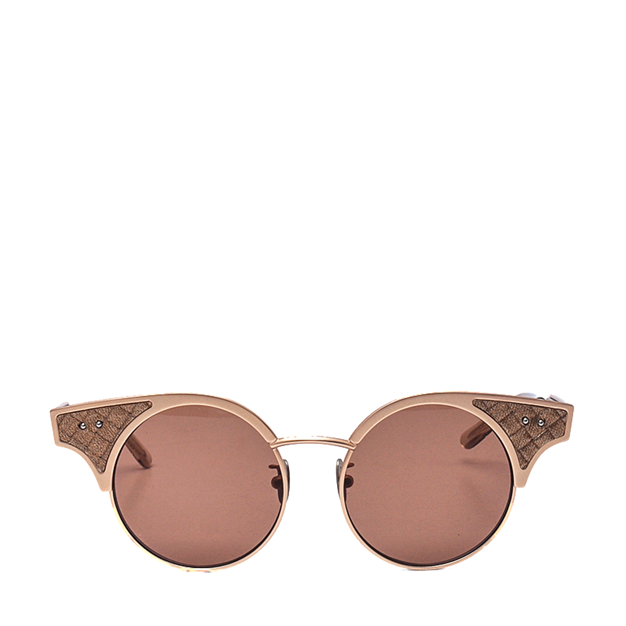 BOTTEGA VENETA -Cat Eye Ruthenium Gold Toned Sunglasses 